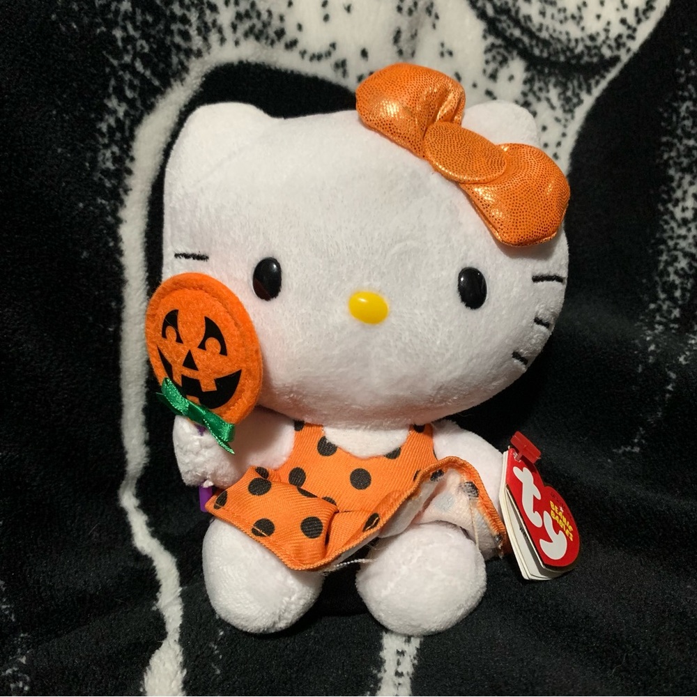 Halloween Pumpkin Hello Kitty Plush | TY Beanie Baby
